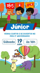 Convite digital 3 palavrinha personalizado Convite digital 3 palavrinha personalizado