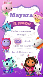Convite digital A casa Magica personalizado Convite digital A casa Magica personalizado