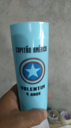 Copo personalizado Capitão América Copo personalizado Capitão América