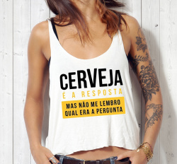 Cropped Feminina Carnaval Cerveja É A Resposta Cropped Feminina Carnaval Cerveja É A Resposta