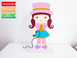 Display de mesa Circo rosa 27cm - Domadora Display de mesa Circo rosa 27cm - Domadora