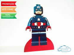 Display de mesa Lego 27cm - Capitão America Display de mesa Lego 27cm - Capitão America