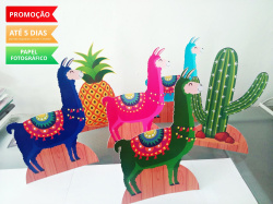 Display de mesa Lhama 27cm - Abacaxi e Cacto Display de mesa Lhama 27cm - Abacaxi e Cacto