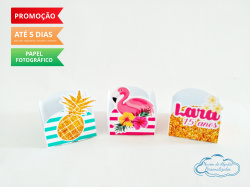 Forminha Flamingo e Abacaxi Forminha Flamingo e Abacaxi