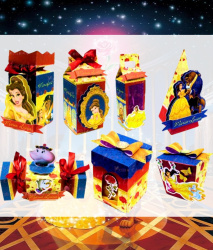 Kit 110 Itens Lembrancinha Personalizada a Bela e a Fera Kit 110 Itens Lembrancinha Personalizada a Bela e a Fera