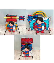 Kit 111 Peças Lembrancinhas Personalizadas Super Homem Cute Kit 111 Peças Lembrancinhas Personalizadas Super Homem Cute