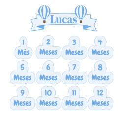 Kit 12 Topos Bolo Mesversário Balão Kit 12 Topos Bolo Mesversário Balão