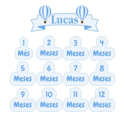 Kit 12 Topos Bolo Mesversário Balão Kit 12 Topos Bolo Mesversário Balão