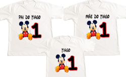 Kit 3 Camisetas Mickey Personalizada Kit 3 Camisetas Mickey Personalizada