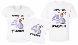 Kit 3 camisetas Princesa Sofia Kit 3 camisetas Princesa Sofia