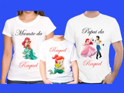 Kit 3 Camisetas Princesas  Personalizada Kit 3 Camisetas Princesas  Personalizada