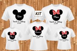 Kit 5 camisetas personalizada Disney Mickey Kit 5 camisetas personalizada Disney Mickey