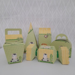 Kit 60 Caixas Para Montar- Tema Safari Menino Kit 60 Caixas Para Montar- Tema Safari Menino