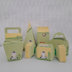 Kit 60 Caixas Para Montar- Tema Safari Menino Kit 60 Caixas Para Montar- Tema Safari Menino