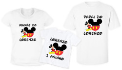Kit  camisetas Mickey Personalizada aniverário Kit  camisetas Mickey Personalizada aniverário