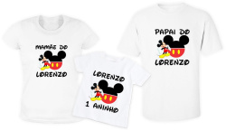 Kit  camisetas Mickey Personalizada aniverário Kit  camisetas Mickey Personalizada aniverário