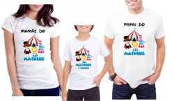 Kit com 3 camisetas Circo personalizada Kit com 3 camisetas Circo personalizada