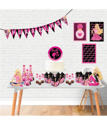Kit festa Barbie decoração de aniversário mesversário Kit festa Barbie decoração de aniversário mesversário