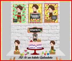 Kit festa quitandinha frutinha decoração de aniversário mesversário Kit festa quitandinha frutinha decoração de aniversário mesversário
