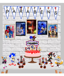 Kit festa Sonic Shadow decoração de aniversário Kit festa Sonic Shadow decoração de aniversário