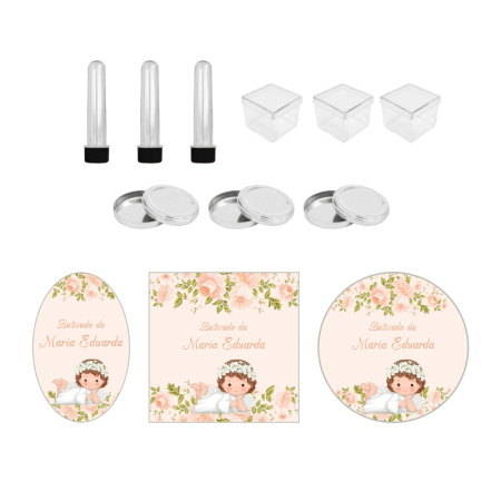Kit Lembrancinhas Batizado Anjinha (30 Itens) Kit Lembrancinhas Batizado Anjinha (30 Itens)-Kit Lembrancinhas Batizado Anjinha (30 Itens) é um kit pronto para decorar, festejar e oferecer com