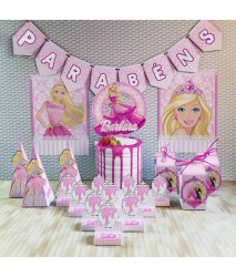 Kit Só Um Bolinho Barbie Lembrancinha Personalizada Kit Só Um Bolinho Barbie Lembrancinha Personalizada