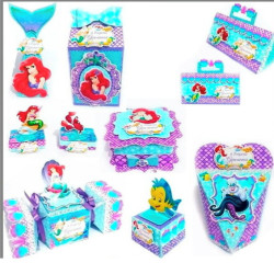 Lembrancinha Ariel pequena sereia 45 itens Lembrancinha Ariel pequena sereia 45 itens