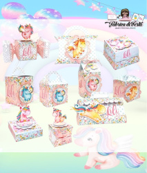 Lembrancinha personalizada Unicórnio kit festa aniversário 75 itens Lembrancinha personalizada Unicórnio kit festa aniversário 75 itens