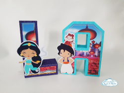 Letra 3d Aladdin e Jasmine Letra 3d Aladdin e Jasmine