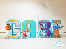 Letra 3d Aladdin - Jasmine Letra 3d Aladdin - Jasmine