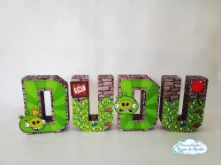 Letra 3d Angry Birds - Bad Piggies Letra 3d Angry Birds - Bad Piggies