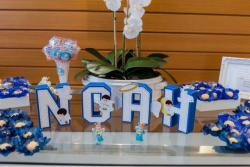 Letra 3d Batizado azul escuro Letra 3d Batizado azul escuro