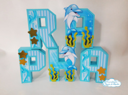 Letra 3d Golfinho Letra 3d Golfinho