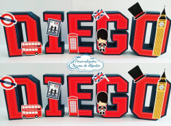 Letra 3d Londres Letra 3d Londres