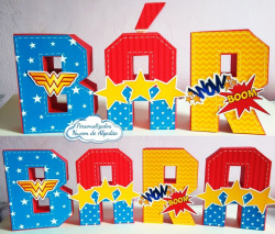 Letra 3d Mulher maravilha Letra 3d Mulher maravilha