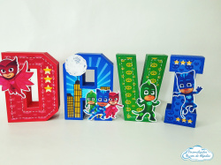 Letra 3d Pj Masks Letra 3d Pj Masks