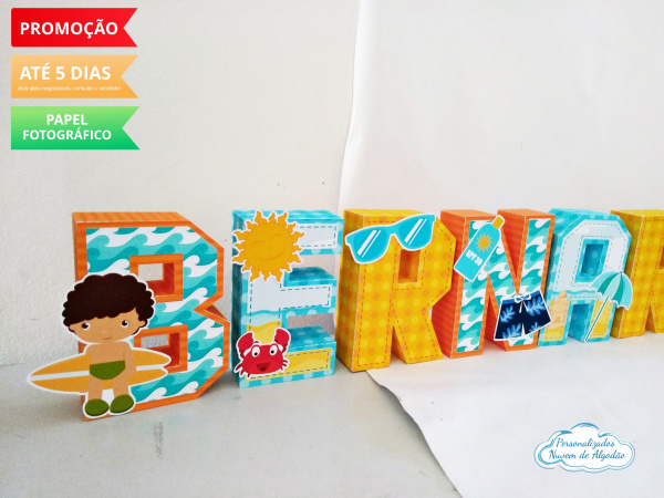 Letra 3d Praia Letra 3d Praia-Letra 3d Praia
Atenção: Valor referente a unidade da letra!
Fazemos em qualquer tema.
Envie o