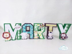 Letra 3d Safari Aquarela Letra 3d Safari Aquarela