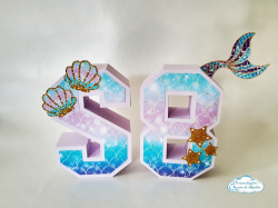 Letra 3d Sereia Letra 3d Sereia