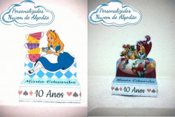 Porta bis duplo Alice no país das maravilhas Porta bis duplo Alice no país das maravilhas