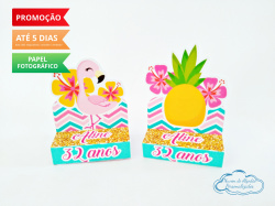 Porta bis duplo Flamingo e Abacaxi Porta bis duplo Flamingo e Abacaxi