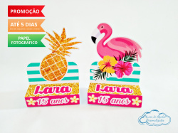Porta bis duplo Flamingo e Abacaxi Porta bis duplo Flamingo e Abacaxi