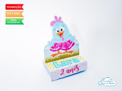 Porta bis duplo Galinha Pintadinha rosa Porta bis duplo Galinha Pintadinha rosa