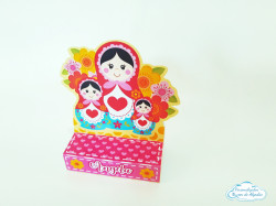Porta bis duplo Matrioska - rosa Porta bis duplo Matrioska - rosa
