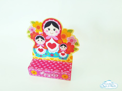 Porta bis duplo Matrioska - rosa Porta bis duplo Matrioska - rosa
