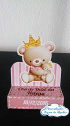 Porta bis duplo Ursinha Princesa Porta bis duplo Ursinha Princesa
