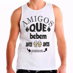 Regata Masculina Amigos Que Bebem Juntos Regata Masculina Amigos Que Bebem Juntos
