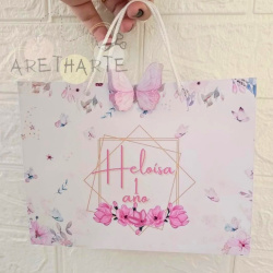 Sacolinha Surpresa Personalizada Jardim das Borboletas Sacolinha Surpresa Personalizada Jardim das Borboletas