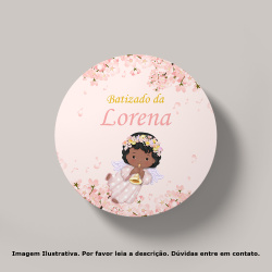 Tag Batizado Anjinha Negra (30 Unidades) Tag Batizado Anjinha Negra (30 Unidades)