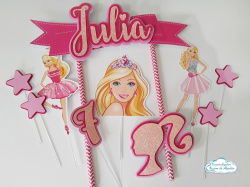 Topo de bolo Barbie glitter Topo de bolo Barbie glitter